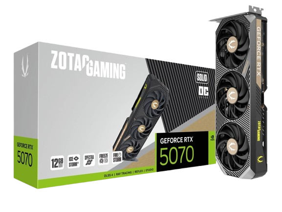 TARJETA DE VIDEO RTX 5070 ZOTAC SOLID OC 12GB ZT-B50700J-10P