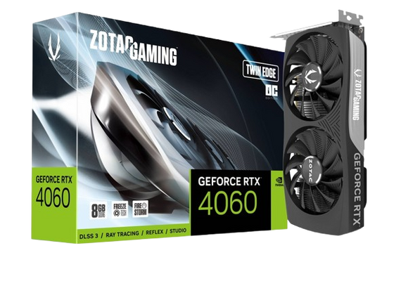 TARJETA DE VIDEO RTX 4060 ZOTAC GAMING TWIN EDGE OC 8GB