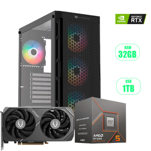 PC RYZEN 5 8400F AM5/ RTX 5060 8GB ZOTAC TWIN/ 32GB RAM / 1TB SSD/ 550W