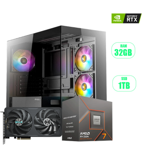 Computadora GAMER con procesador AMD Ryzen y RTX 5060 NVIDIA 