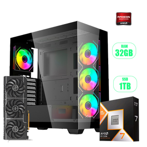 PC RYZEN 7 9800X3D AM5/ RX 9070 XT 16GB ASUS PRIME/ 32GB/ RAM / 1TB