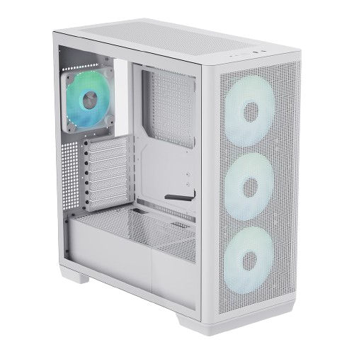 GABINETE APNX C1 MID-TOWER C1-WT-V1 BLANCO 4 VENTILADORES ARGB