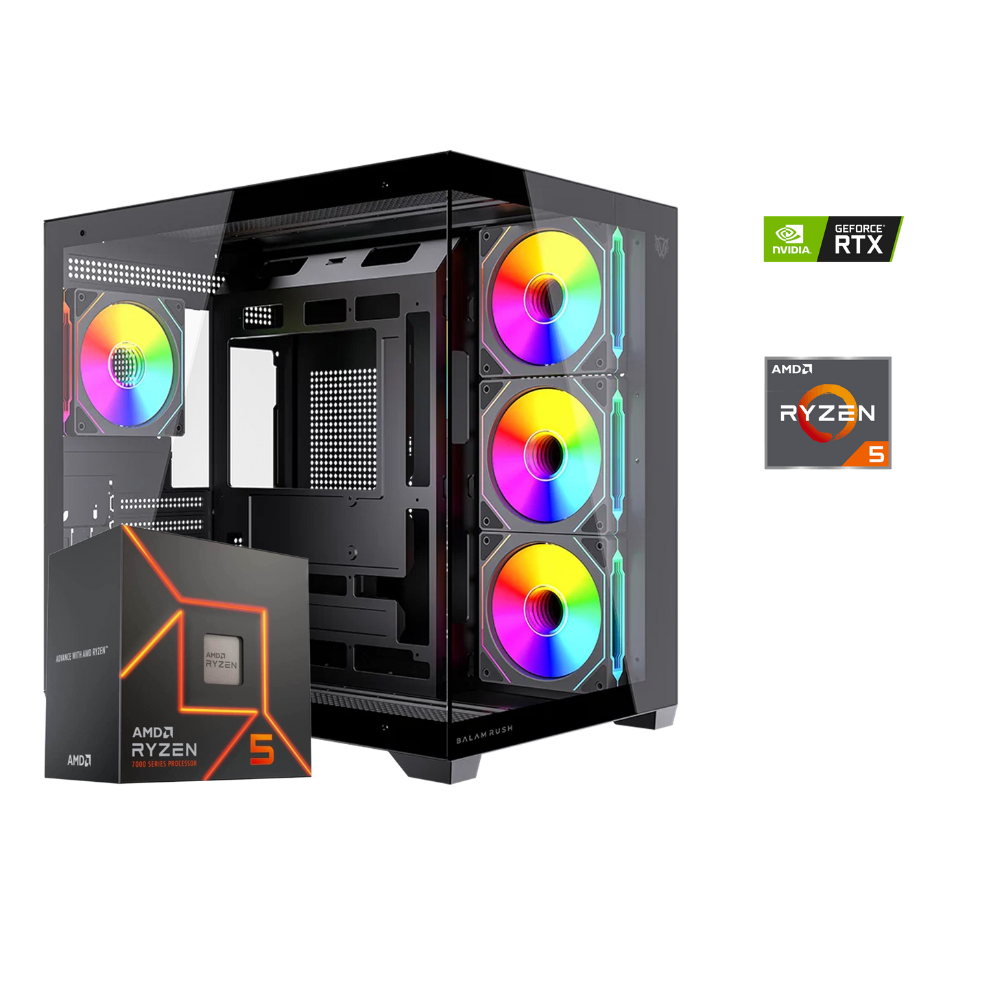 PC GAMER RYZEN 5 7600 / RTX 5060 TI 8GB / 1TB SSD / 16GB RAM