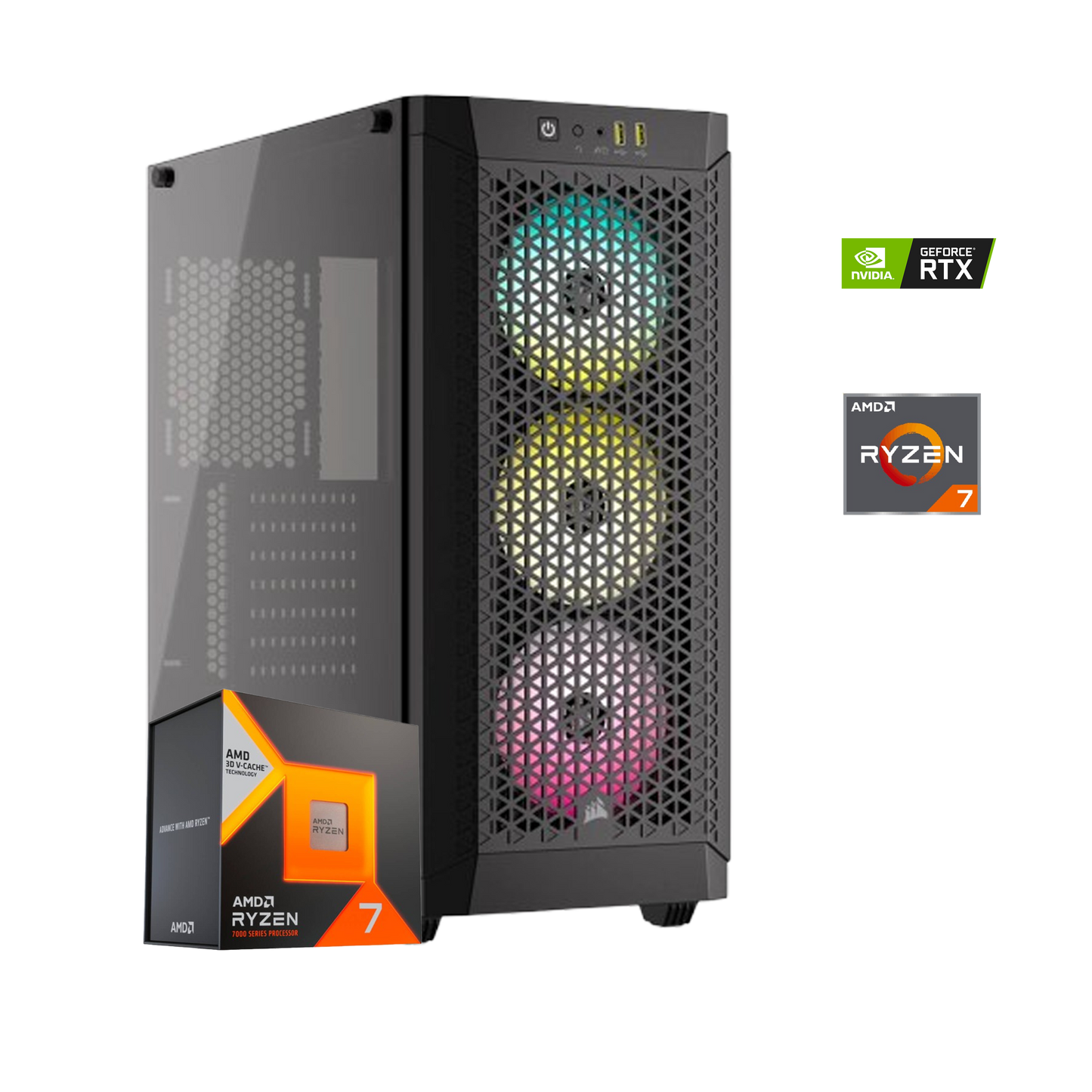 PC GAMER RYZEN 7 7800X3D / RTX 5070 12GB / 1TB SSD / 32GB RAM