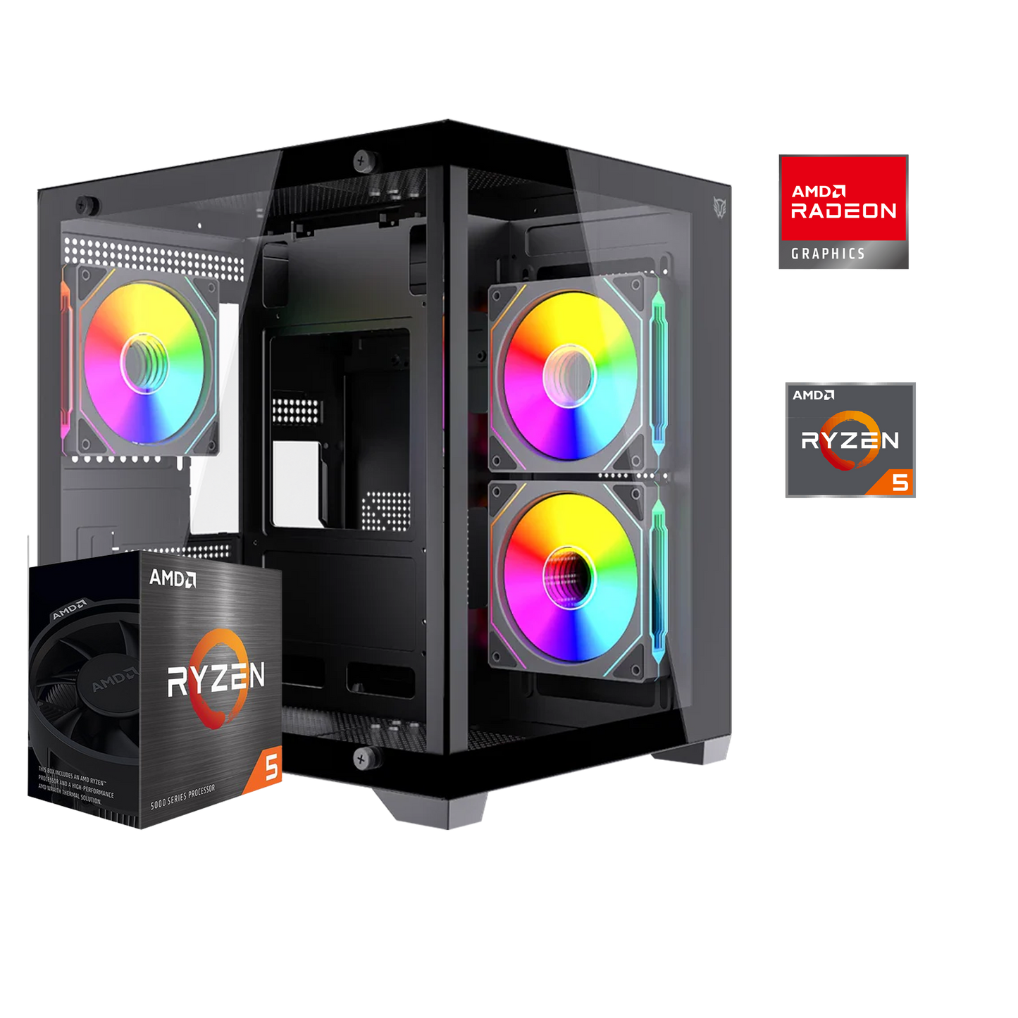 PC GAMER RYZEN 5 5500 / RX 7600 8GB / 1TB SSD / 16GB RAM
