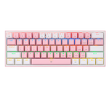 TECLADO MECÁNICO GAMER REDRAGON FIZZ RAINBOW K617R /ROSA BLANCO /INGLÉS