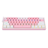 TECLADO MECÁNICO GAMER REDRAGON FIZZ RAINBOW K617R /ROSA BLANCO /INGLÉS