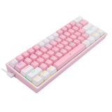 TECLADO MECÁNICO GAMER REDRAGON FIZZ RAINBOW K617R /ROSA BLANCO /INGLÉS