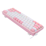 TECLADO MECÁNICO GAMER REDRAGON FIZZ RAINBOW K617R /ROSA BLANCO /INGLÉS