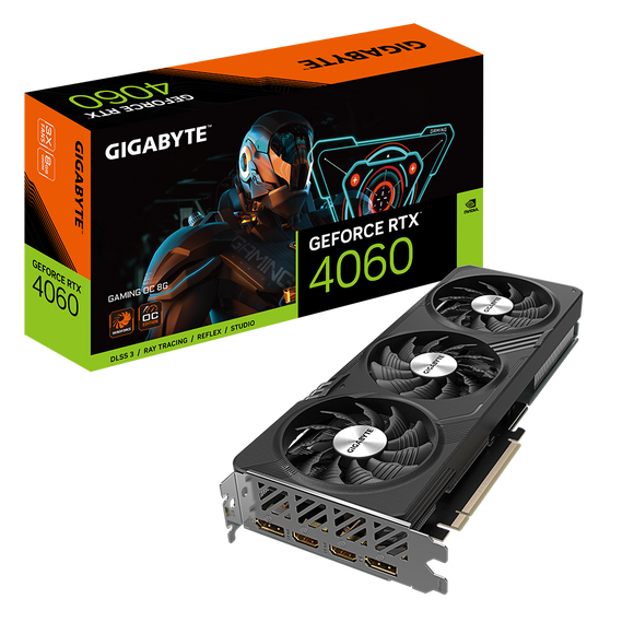 TARJETA DE VIDEO RTX 4060 8GB GAMING OC GIGABYTE