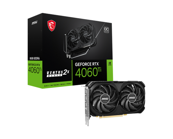 TARJETA DE VIDEO RTX 4060TI 8GB MSI VENTUS 2X