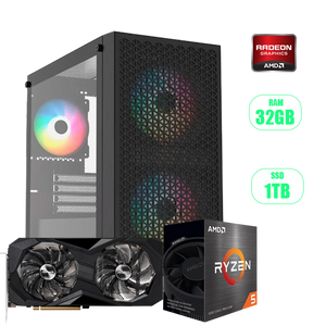 PC RYZEN 5 5500 / RX 6600 8GB / 32GB RAM / 1TB SSD