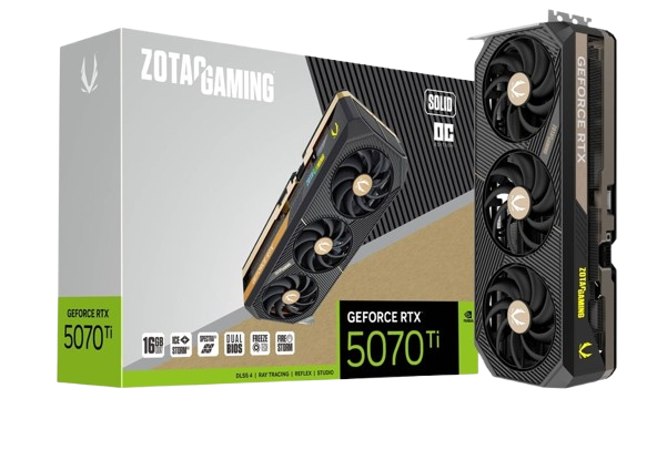 TARJETA DE VIDEO RTX 5070 TI ZOTAC SOLID OC 16GB