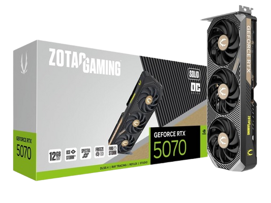 TARJETA DE VIDEO RTX 5070 ZOTAC SOLID OC 12GB ZT-B50700J-10P