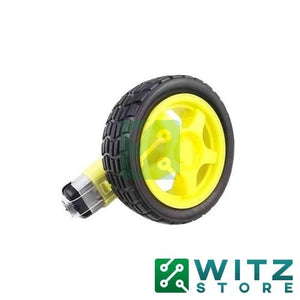 Motorreductor 6V 200RPM / 3V 150 RPM con Llanta