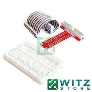 Kit para Raspberry Adaptador GPIO, Cable de 40 Pines y Protoboard de 400 puntos